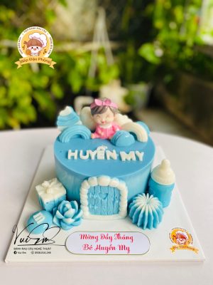 Bánh bé gái xanh dương