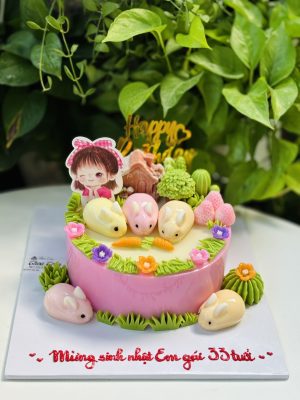 Bánh bé gái 18cm