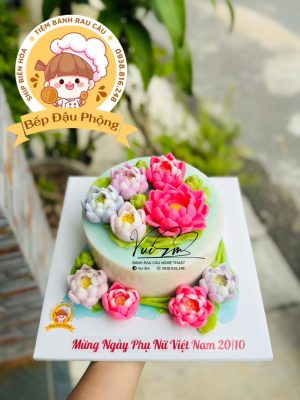 Bánh hoa sen tặng mẹ 18cm