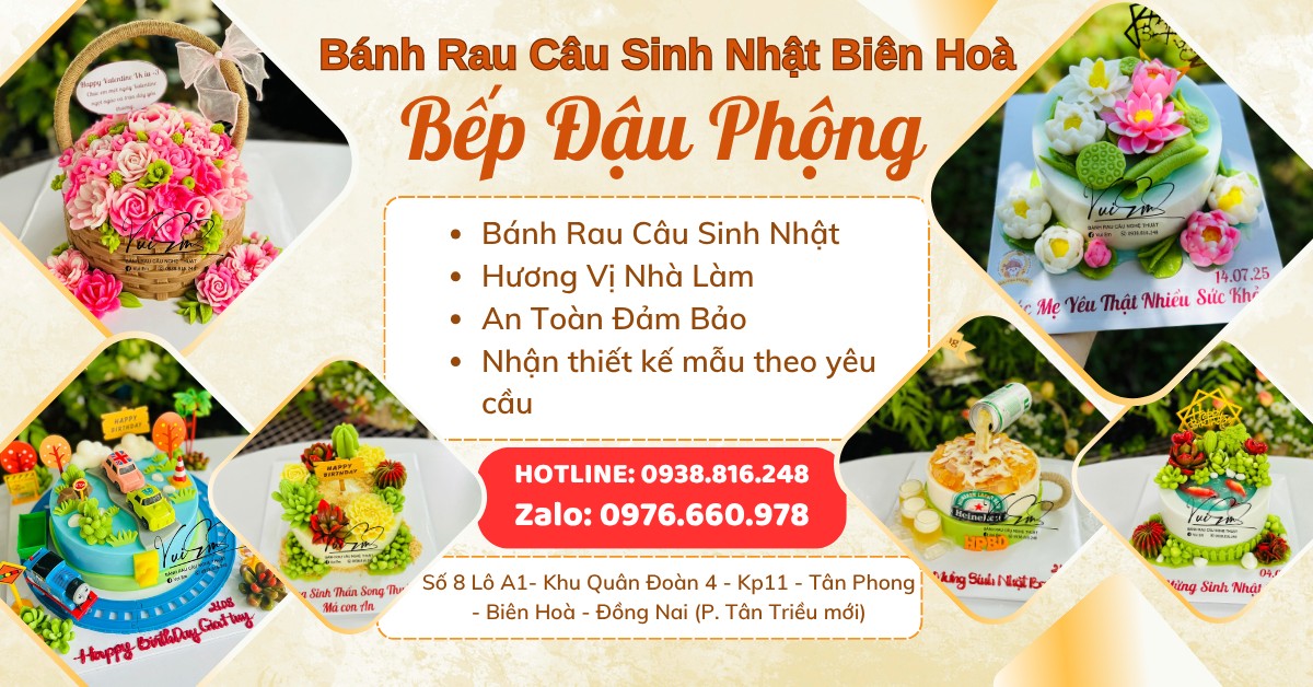 Bánh rau câu sinh nhật Biên Hòa – Bếp Đậu Phộng