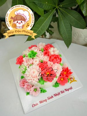 Bánh rau câu hoa cho nữ 18cm