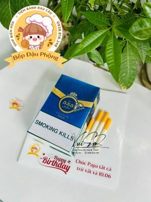 Mẫu bánh rau câu tạo hình bao thuốc lá 14cm