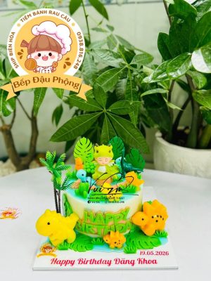 Bánh rau câu khủng long bé trai 16cm
