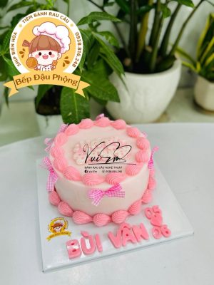 Mẫu bánh rau câu cho nữ đơn giản 16cm