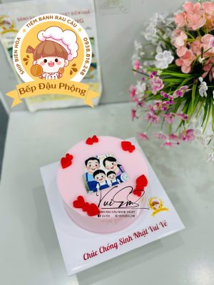 Mẫu bánh rau câu tặng chồng đơn giản