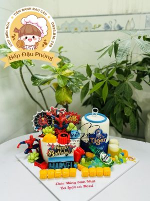 Mẫu bánh rau câu đôi cho bố và con trai