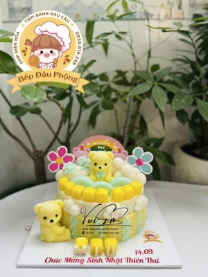 Mẫu bánh rau câu bé gấu 18cm